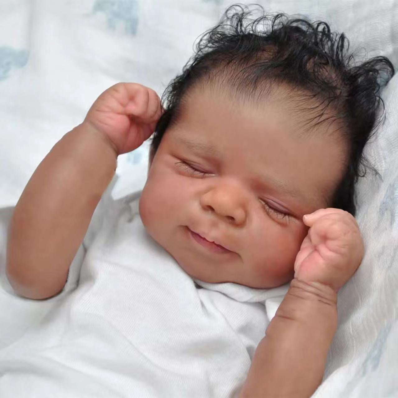 Lifelike Reborn Baby Dolls Black - 18 Inch African American Realistic Newborn Real Life Baby Dolls with Accessories, Birthday Gift Set for Kids Age 3+
