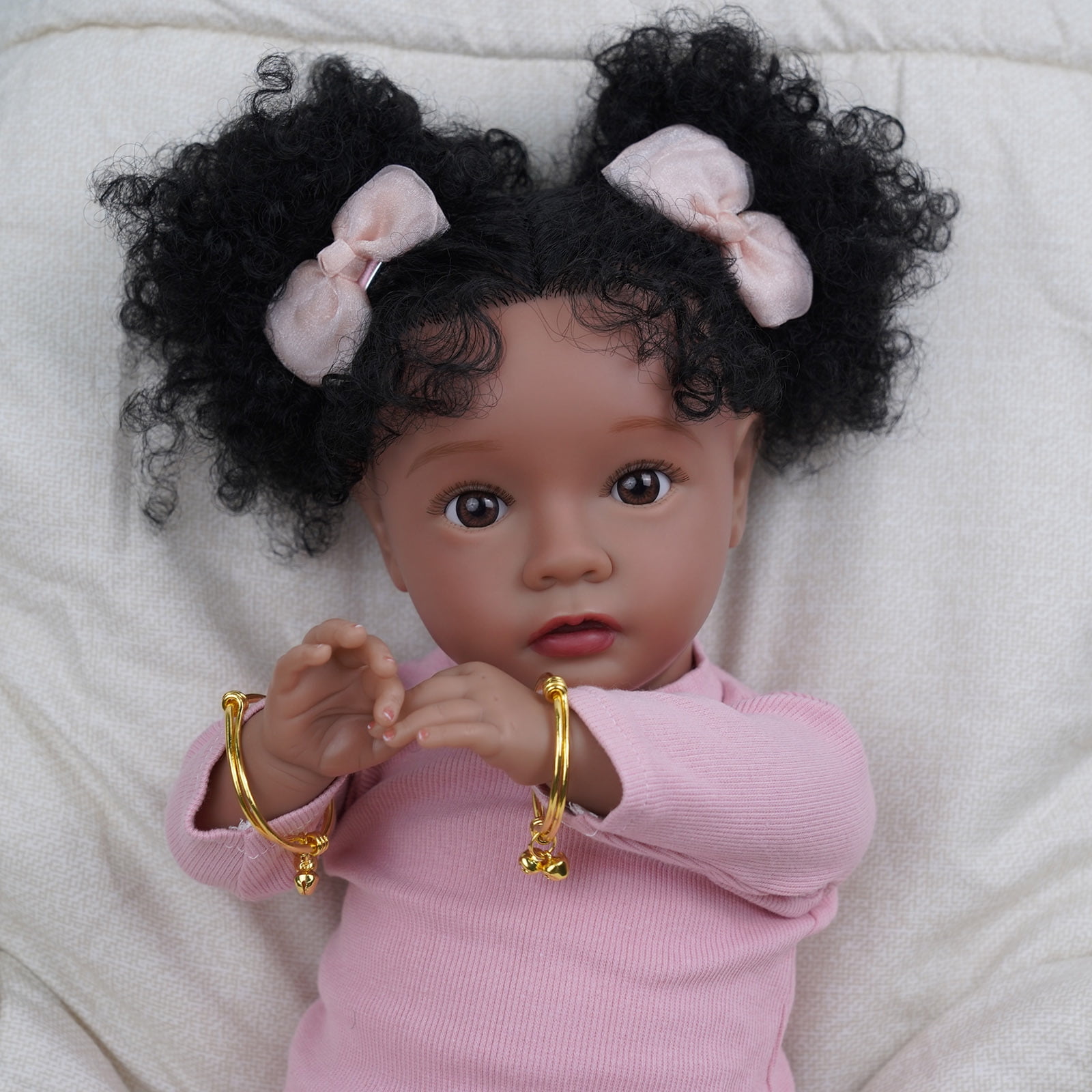 Reborn Dolls 19Inch Handmade Realistic Baby Dolls Soft Cloth Body