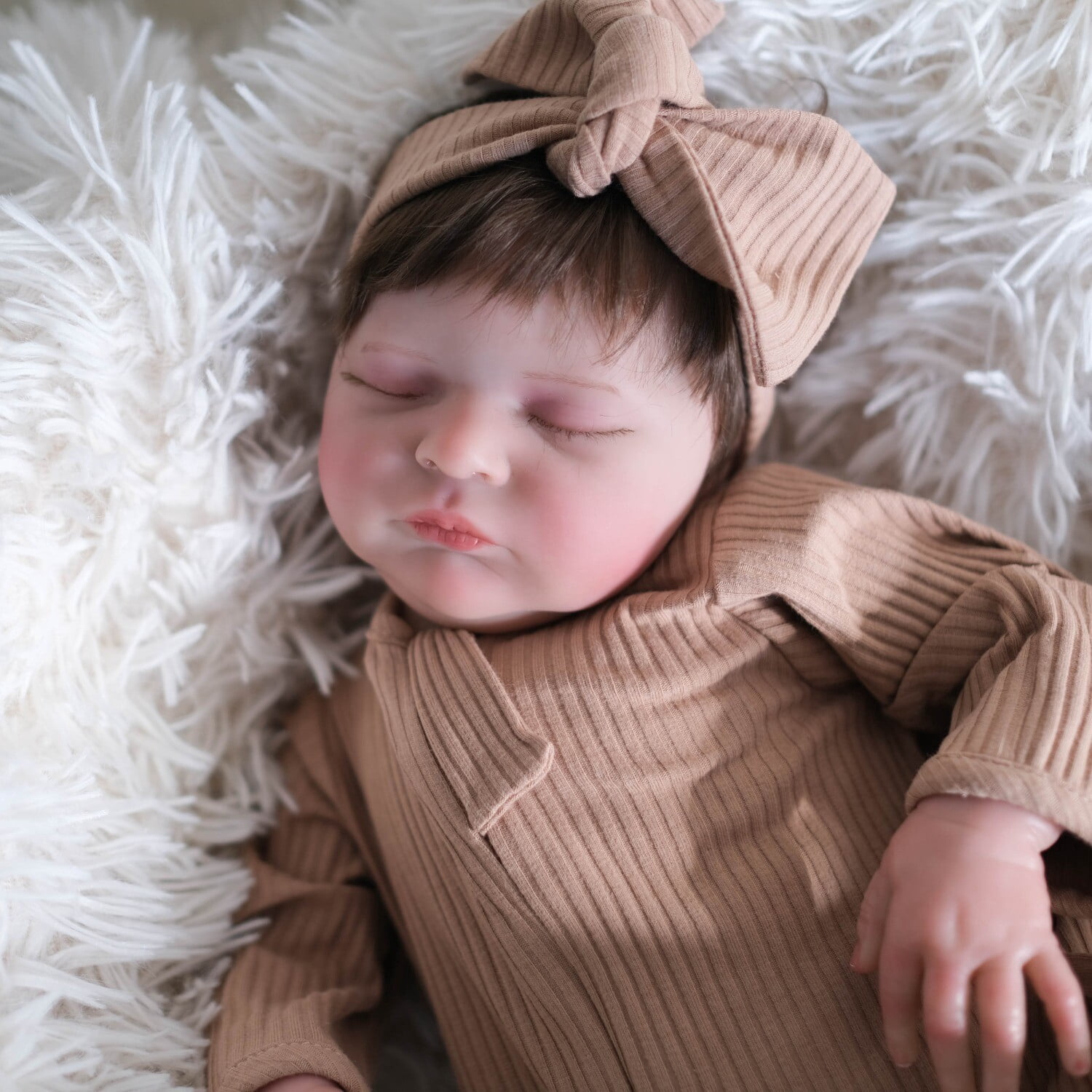 Lifelike Reborn Baby Dolls Boy - Sleeping 19" Handmade Realistic Baby Doll Cloth Body Realistic-Newborn Baby Doll with Toy & Gift Box for Kids 3+