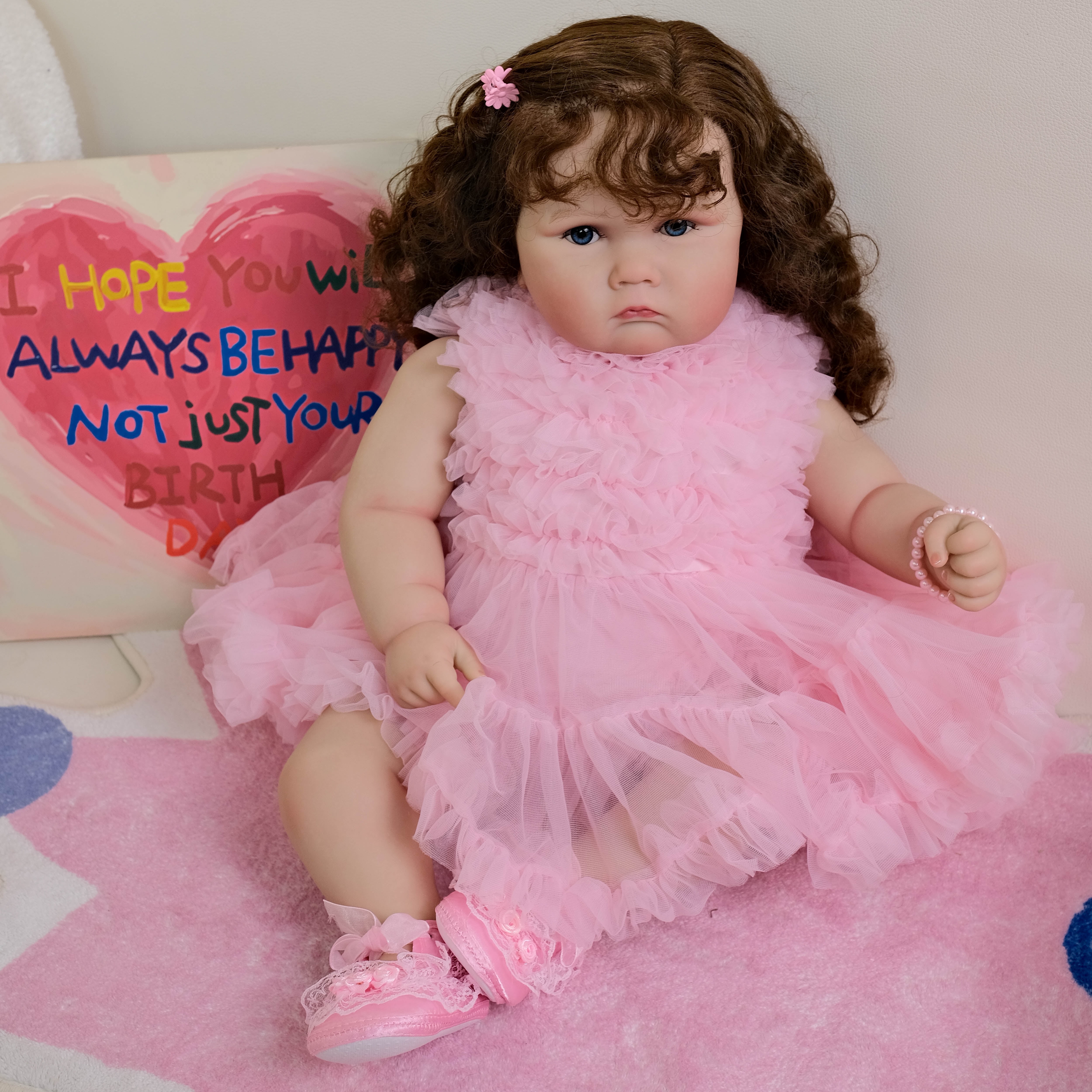 Lifelike Reborn Baby Dolls - Chubby 24" Real Baby Feeling Realistic-Newborn Baby Doll Adorable Real Life Baby Dolls with Gift Box for Kids Age 3+