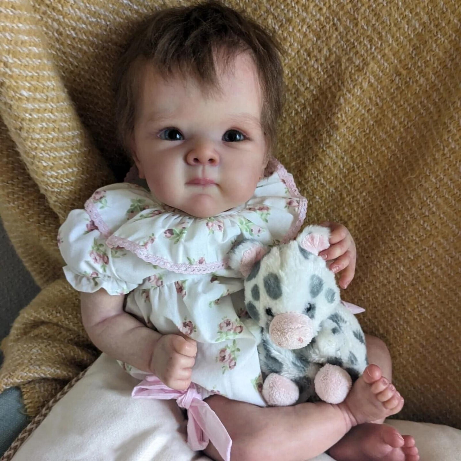 Lifelike Reborn Baby Dolls - Cute 18" Real Life Realistic-Newborn Cloth Body Baby Toddler with Toy Accessories Gift Set for Kids Age 3+