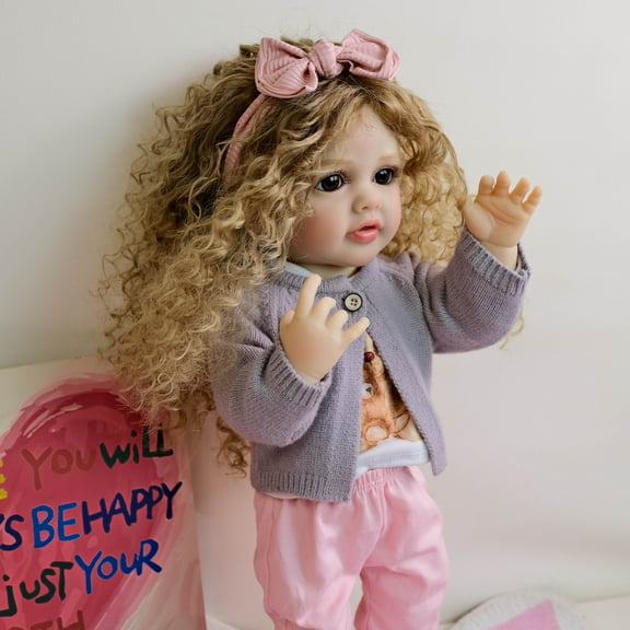 Lifelike Reborn Baby Dolls Girl - 22 inch Realistic Newborn Baby Doll, Real Life Baby Dolls with Accessories for 3+ Gifts, Pretend Play, Collection