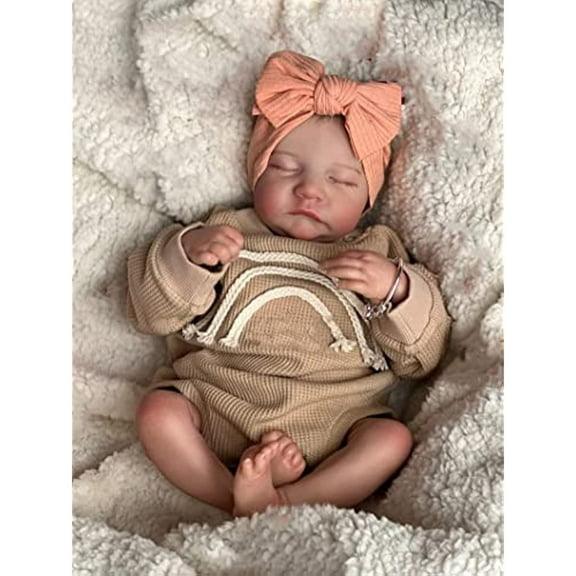 Lifelike Reborn Baby Dolls Girl, Realistic Full Body Vinyl Newborn Baby Doll, Look Real Girl with Accessories, Adorable Toy Gift for 3+