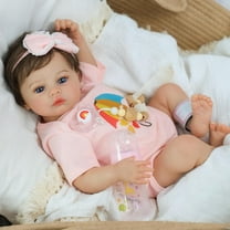 Lifelike Reborn Baby Dolls - Meadow 18 Inch Realistic Baby Dolls Newborn Vinyl Body for Gift