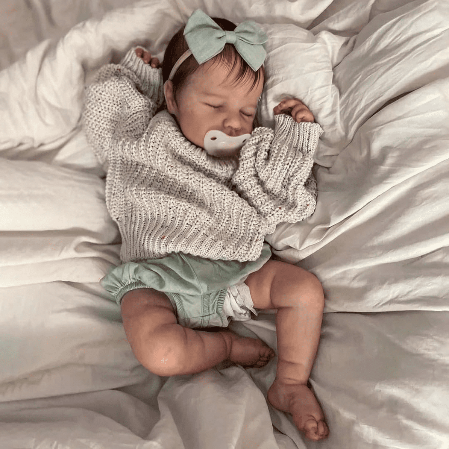 Lifelike Reborn Baby Dolls Silicone Full Body 20 Inch Sleeping Vinyl Realistic Baby Dolls Girl, Real Looking Newborn Babies Doll That Look Real Babys Doll for Girls Toys