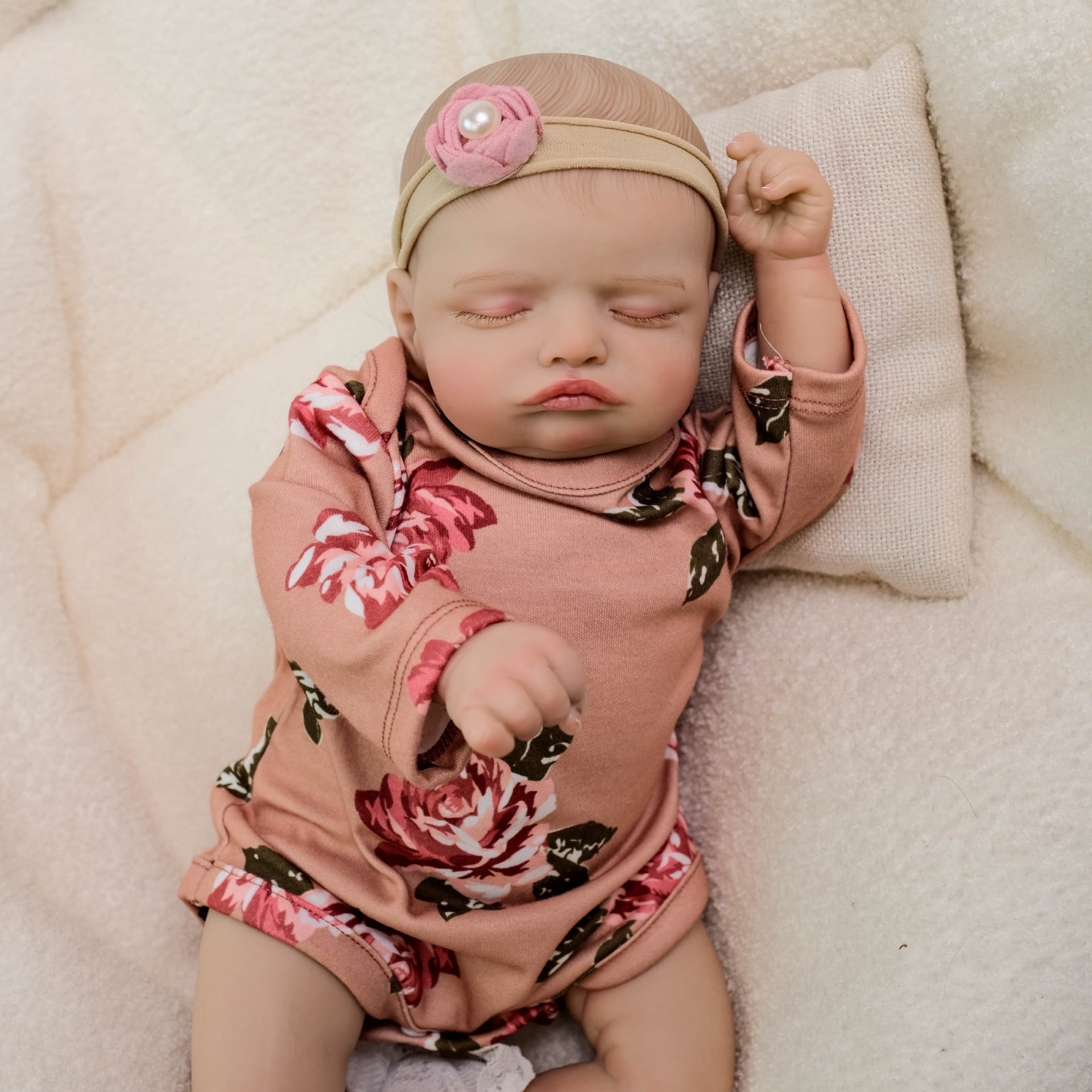 Lifelike Reborn Baby Dolls - Sleeping Realistic Newborn Soft Body Real Life Girl Dolls with Accessories Gifts  & Collection, 20 inches