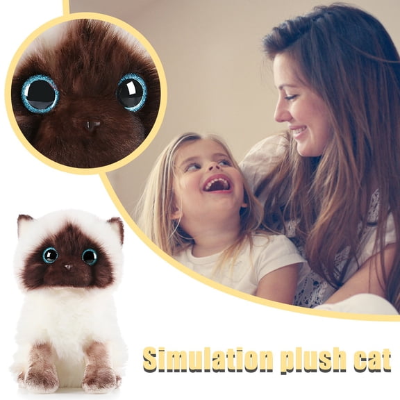 Lifelike Simulation Cat Plush Toy 26Cm For Kids Cuddling And Home Decor Ornament
