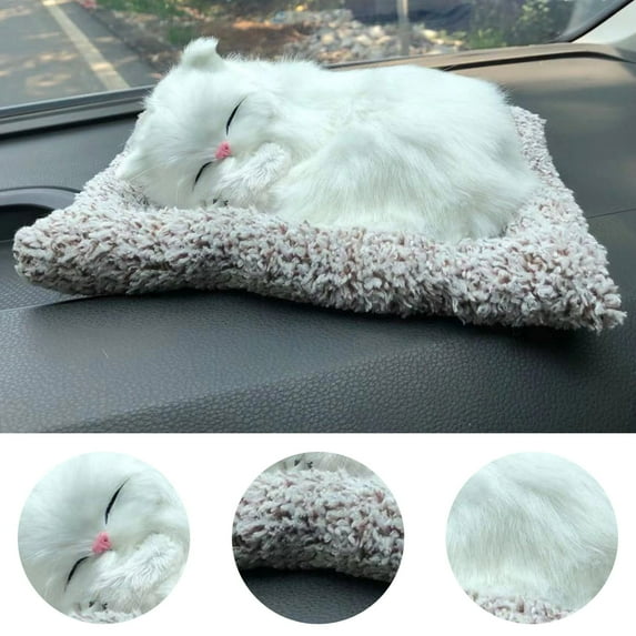 Lifelike Simulation Cat Toy - Interactive Meowing Kitten Plush for Kids, Realistic Self-Moving Stuffed Animal, Educational Sensory Toy for Ages 3+, Perfect Desk & Car Decoration (10.6in)