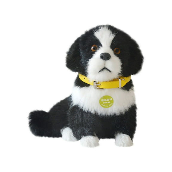 Lifelike Simulation Pet Dog Toy with Barking Feature for Home Office Decoration | Realistic Furry Companion for Pet Lovers | Collectible Indoor Puppy Gift