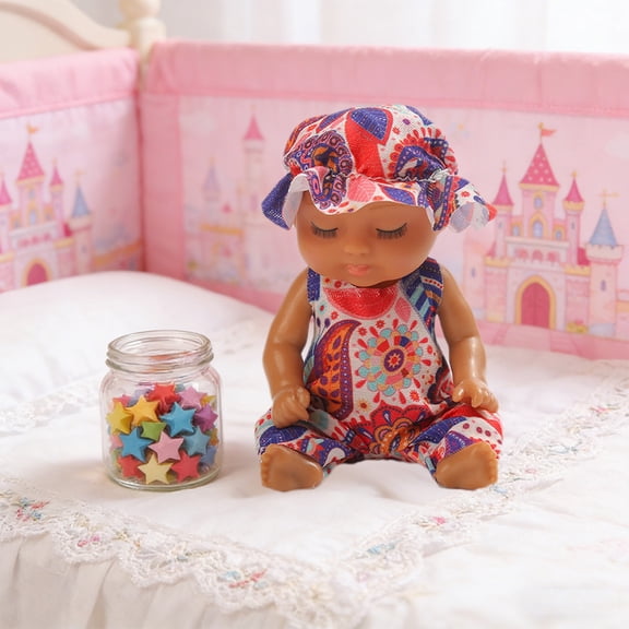 Lifelike Sleeping Vinyl Doll, Realistic Calm Expression, Soft Collectible Doll for Bedroom Display, Desk Decoration, Soothing Decorative Figure, Interactive Figurine, Exotic Outfit, Gift Idea