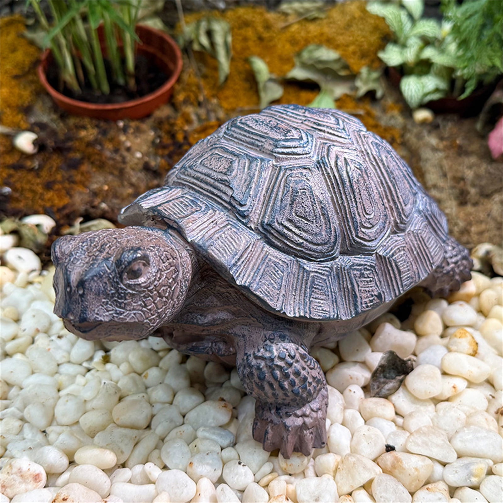 Lifelike Turtle Garden Statue,Funny Turtle Figurines Statue,Outdoor Decorative Animals Figurine for Home Garden Yard Patio Lawn,Realistic Tortoise Sculpture Art