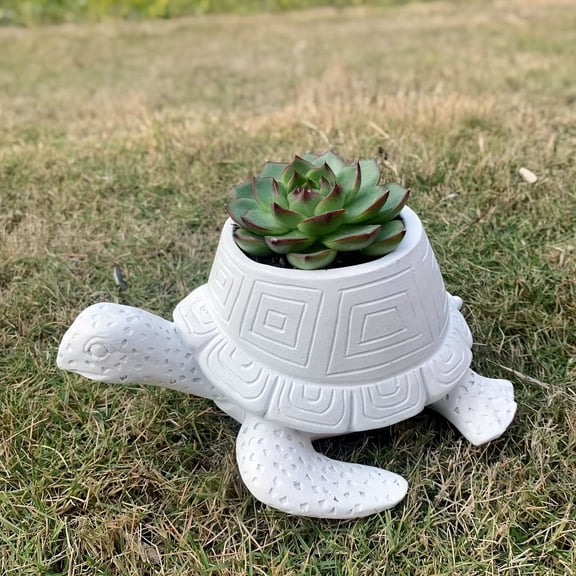 Lifelike Turtle Resin Planter, Ideal for Succulents & Small Plants, Decor for Garden, Courtyard & Balcony, Perfect Gift for Spring, Summer & Mother's Day
