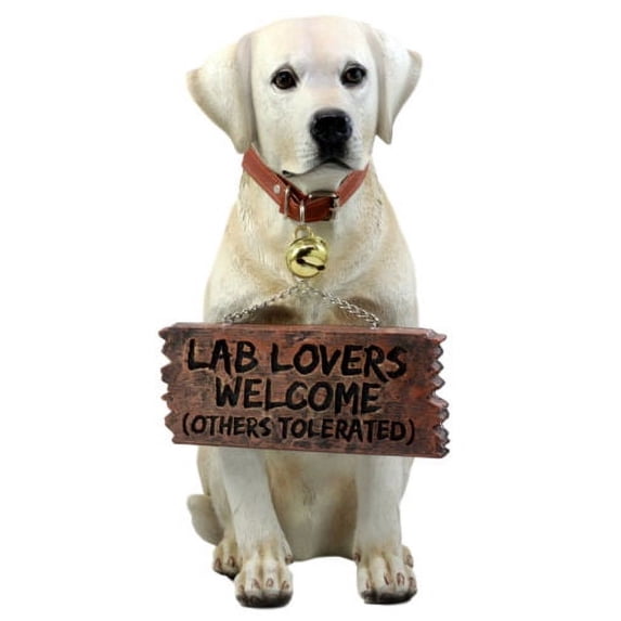 Ebros Gift Lifelike Yellow Labrador Retriever Statue, 13.5