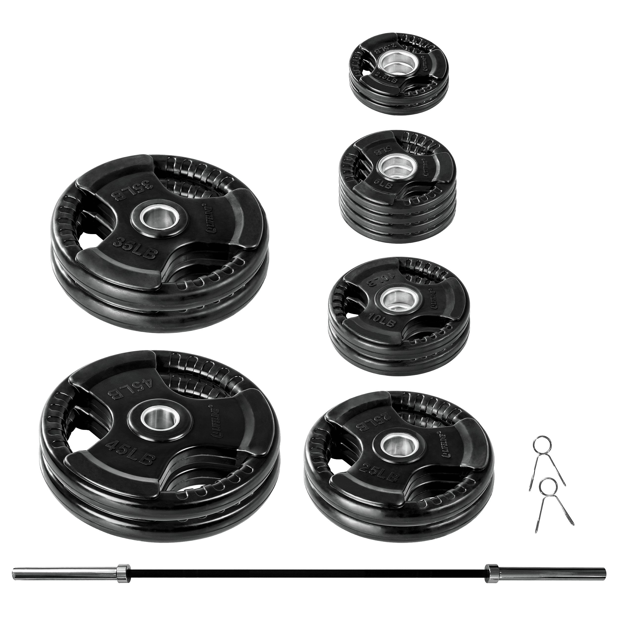 https://i5.walmartimages.com/seo/Lifeline-300-lbs-Rubber-Grip-Olympic-Plate-Set-with-Bar_958f2293-b9a1-4789-9956-ff064ea4ba3d.93ab0cbe74d7fadf677a6c1f2c699415.png