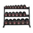thumbnail image 1 of Lifeline 5 lb–50 lb (550 lb) Pro Round Dumbbell Set with 3-Tier Rack, 1 of 3