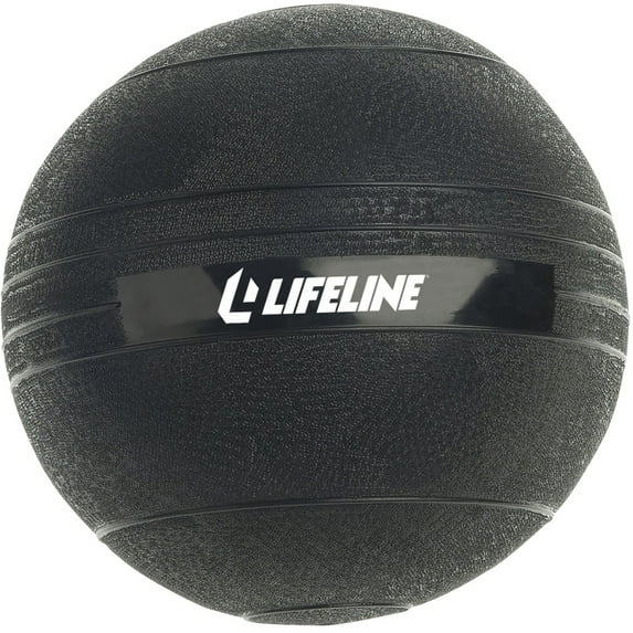 Lifeline Fitness 15lb Slam Ball -Rubberized, Non-Bounce Weighted Ball with Easy-to-Grip Surface