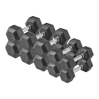 12-Sided Rubber Dumbbell Set (210 lb) is at Costco! It comes with