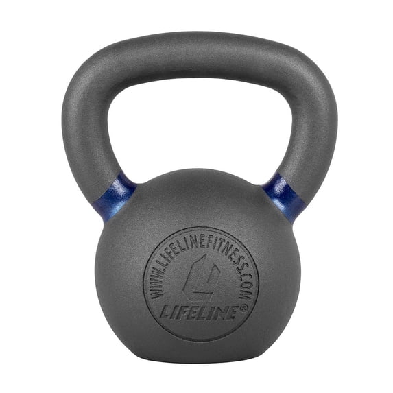 Lifeline Fitness 26 lb Cast Iron Single Blue Kettlebell