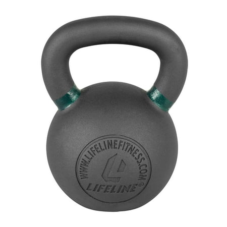 Lifeline Fitness 53 lb. Cast-Iron Single Green Kettlebell