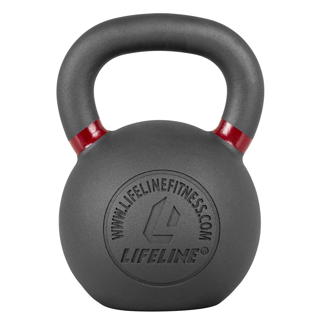 Lifeline Fitness 71 lb Cast Iron Single Red Kettlebell