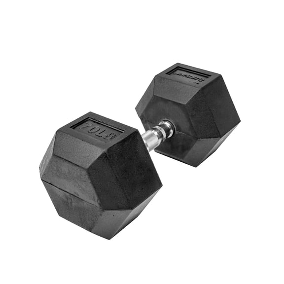 Lifeline Fitness Ergonomic Design Dumbbells, Black, 70 lb