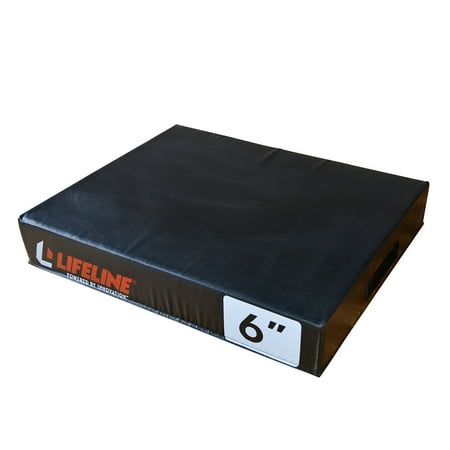 Lifeline Fitness Foam Plyo Box - Durable Plyometric Jump Box with Vinyl Cover and Handles - 6"
