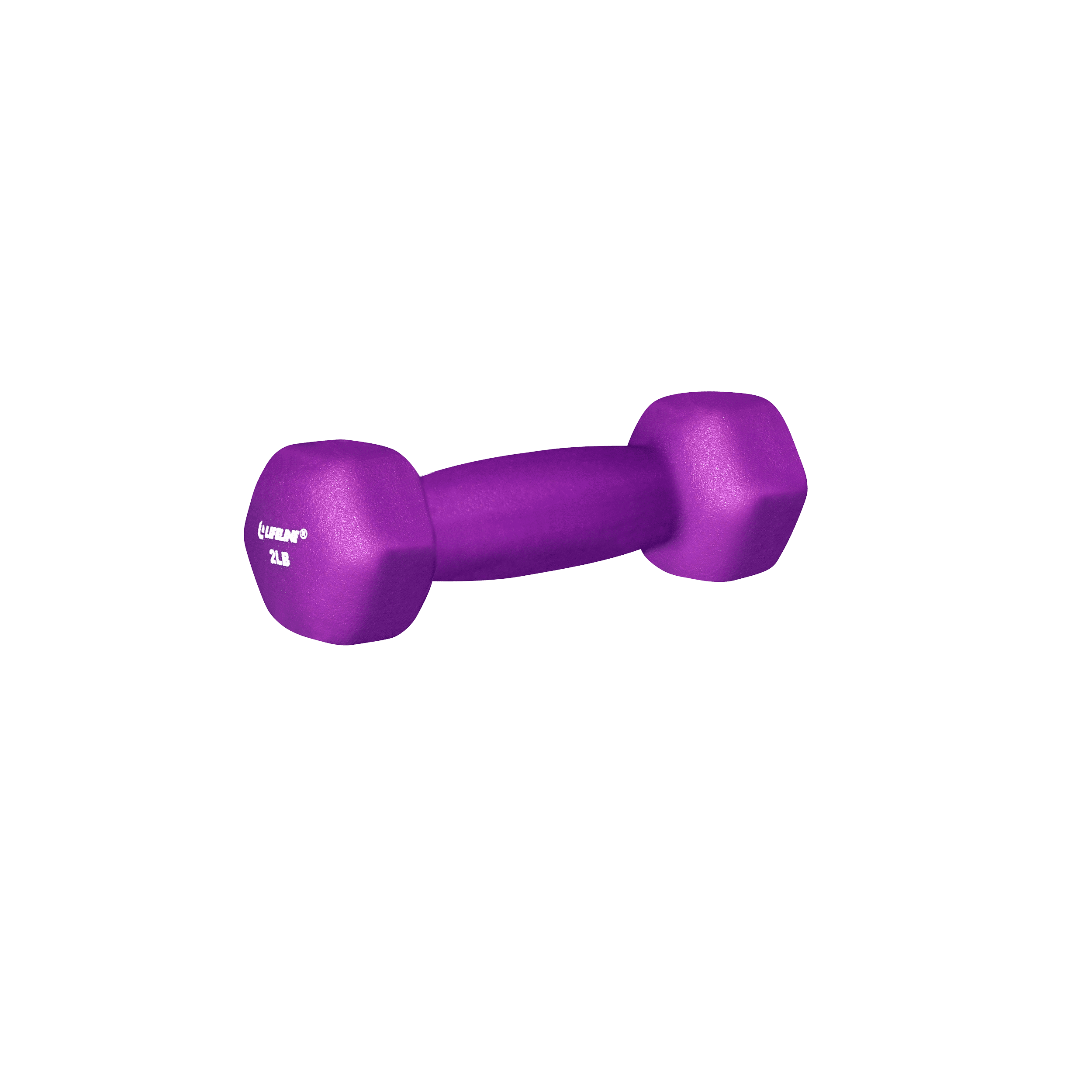 Lifeline Fitness 2lb Non-Slip Grip Hex Neoprene Dumbbell