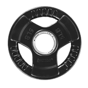 Lifeline Olympic Rubber Grip Plates for Easy Grip, Impact Resistance and Equipment Protection - 5 LBS