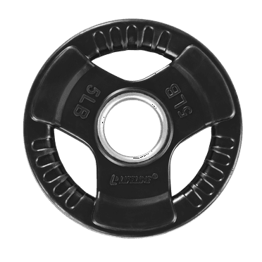 Lifeline Olympic Rubber Grip Plates for Easy Grip, Impact Resistance and Equipment Protection - 5 LBS