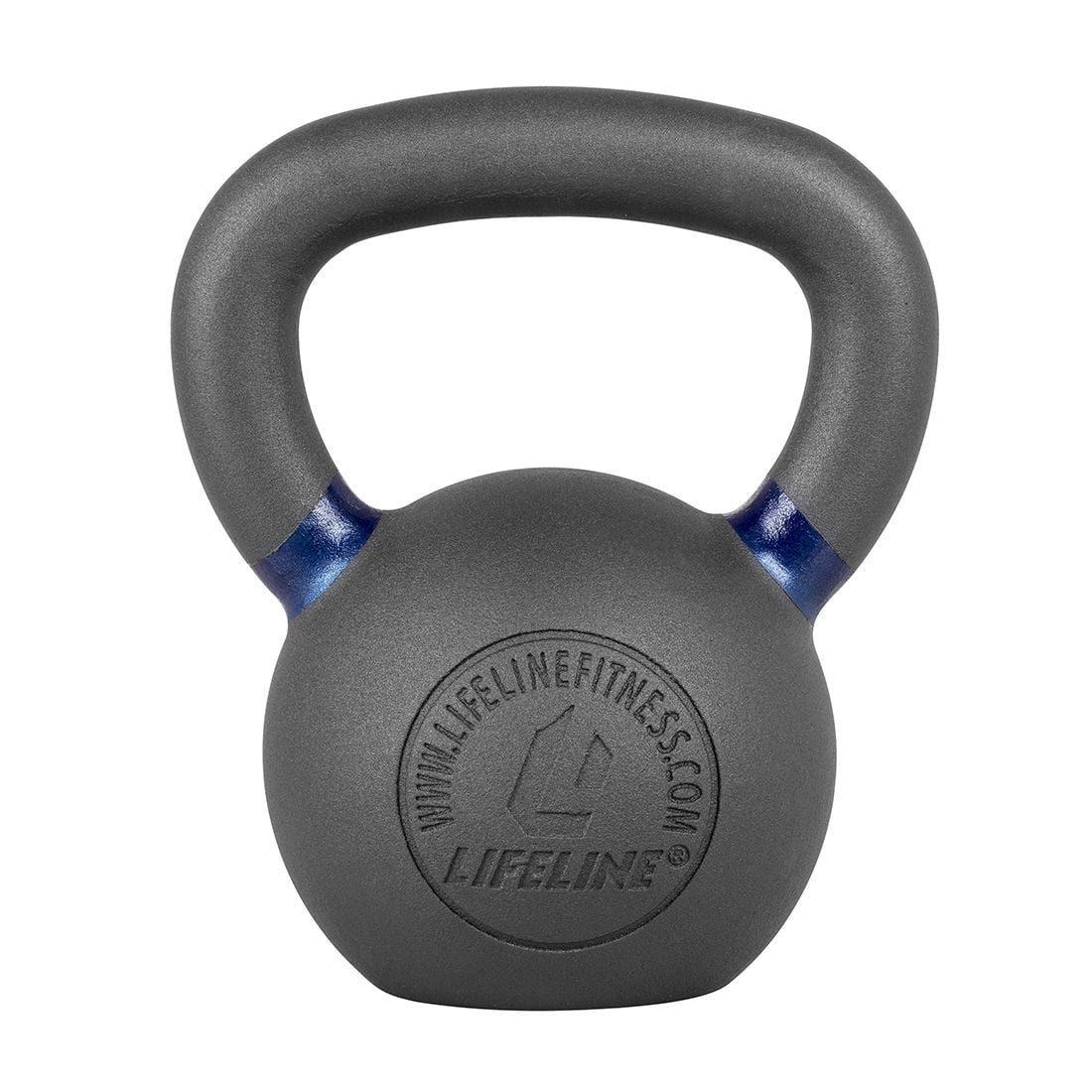 Lifeline USA 26 Lb. Cast Iron Single Blue and Black Kettlebell