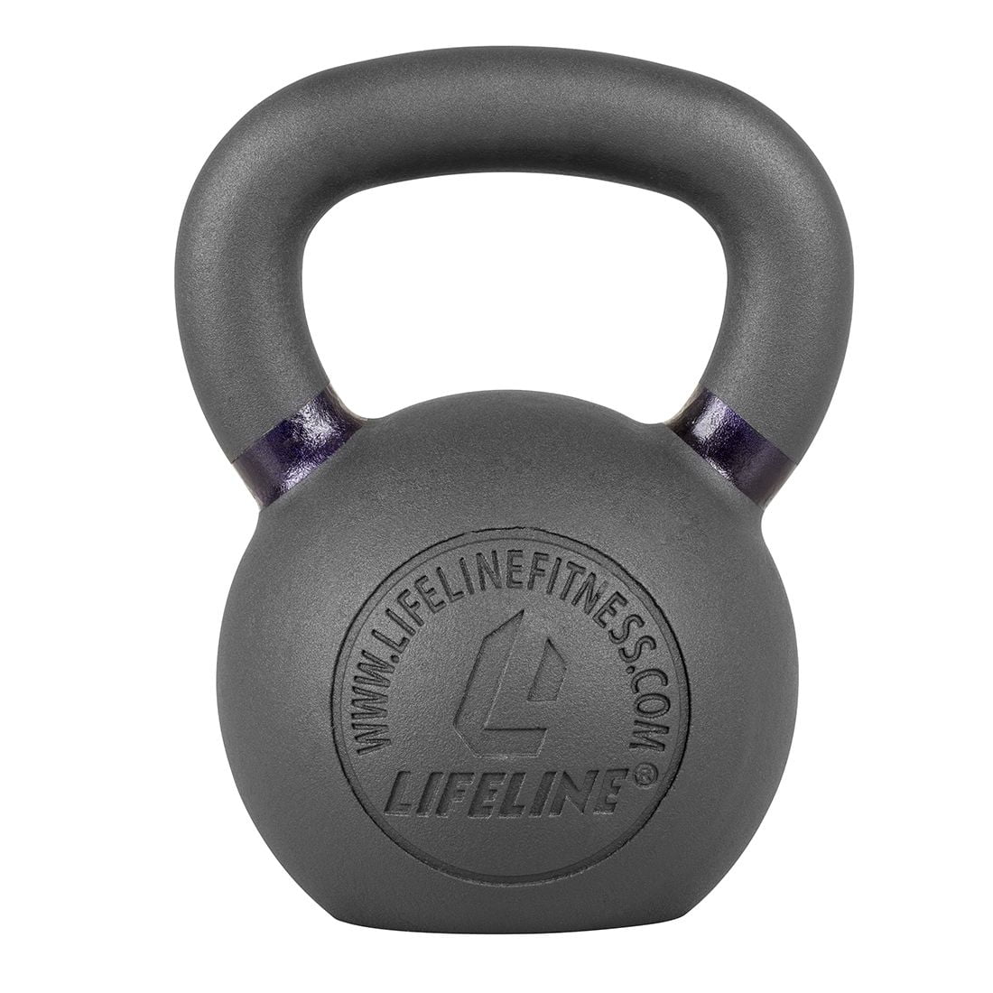 Lifeline USA 44 Lb. Cast Iron Dark Purple and Black Single Kettlebell