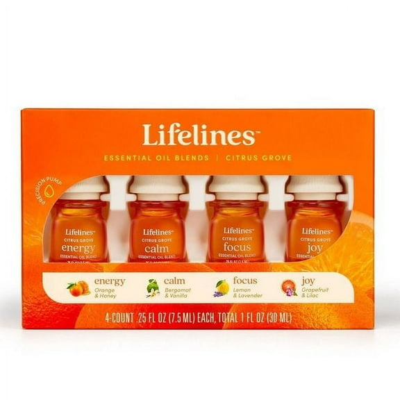 Lifelines  Essential Oil Blends 4-pack Orange