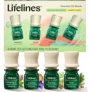 Lifelines Walk in the Woods Essential Oil Blend Discovery Set, Long-Lasting Scented Fragrance for Aromatherapy Diffusers, 4 Pack