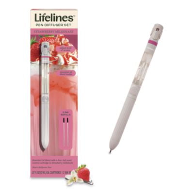Lifelines LL123123 Essential Oil Blends Pen Diffuser, Strawberry Milkshake Scent, White