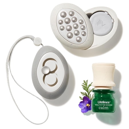 Lifelines Scent-Infused Grounding Stones, with Essential Oil Blend & Diffusion Stones for Sensory Immersion, Walk in the Woods CalmScent, 2 Pack