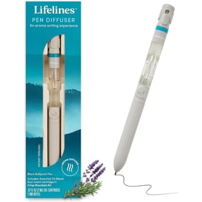 Lifelines Pen Diffuser, Crisp Mountain Air - 1mm Black Ballpoint Pen with Scented Essential Oil Blends Aromatherapy Diffuser & Sensory Immersion Diffuse Aroma As You Write
