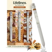 Lifelines Favorite Desserts Scented Pen Diffuser Set, 1mm Black Ballpoint Pens with Scented Essential Oil Blend, 3 Pack