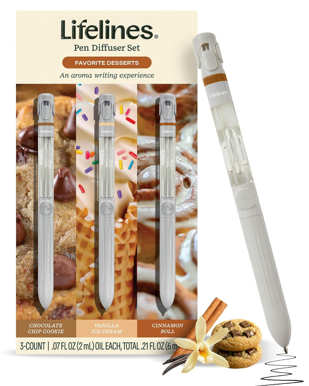 Lifelines Pen Diffuser Set, Favorite Desserts 3-Pack - 1mm Black ...