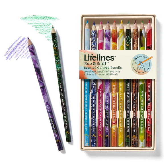 Lifelines Scented Colored Pencils, 10-Pack Classic Palette