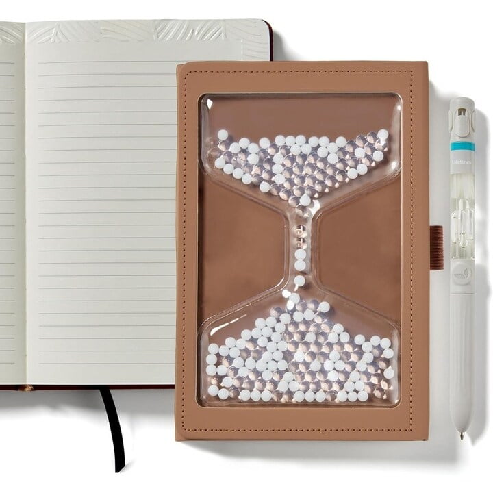 Lifelines  Sensory Journal with Tactile Cover & Embossed Paper + Pen bundle Tan