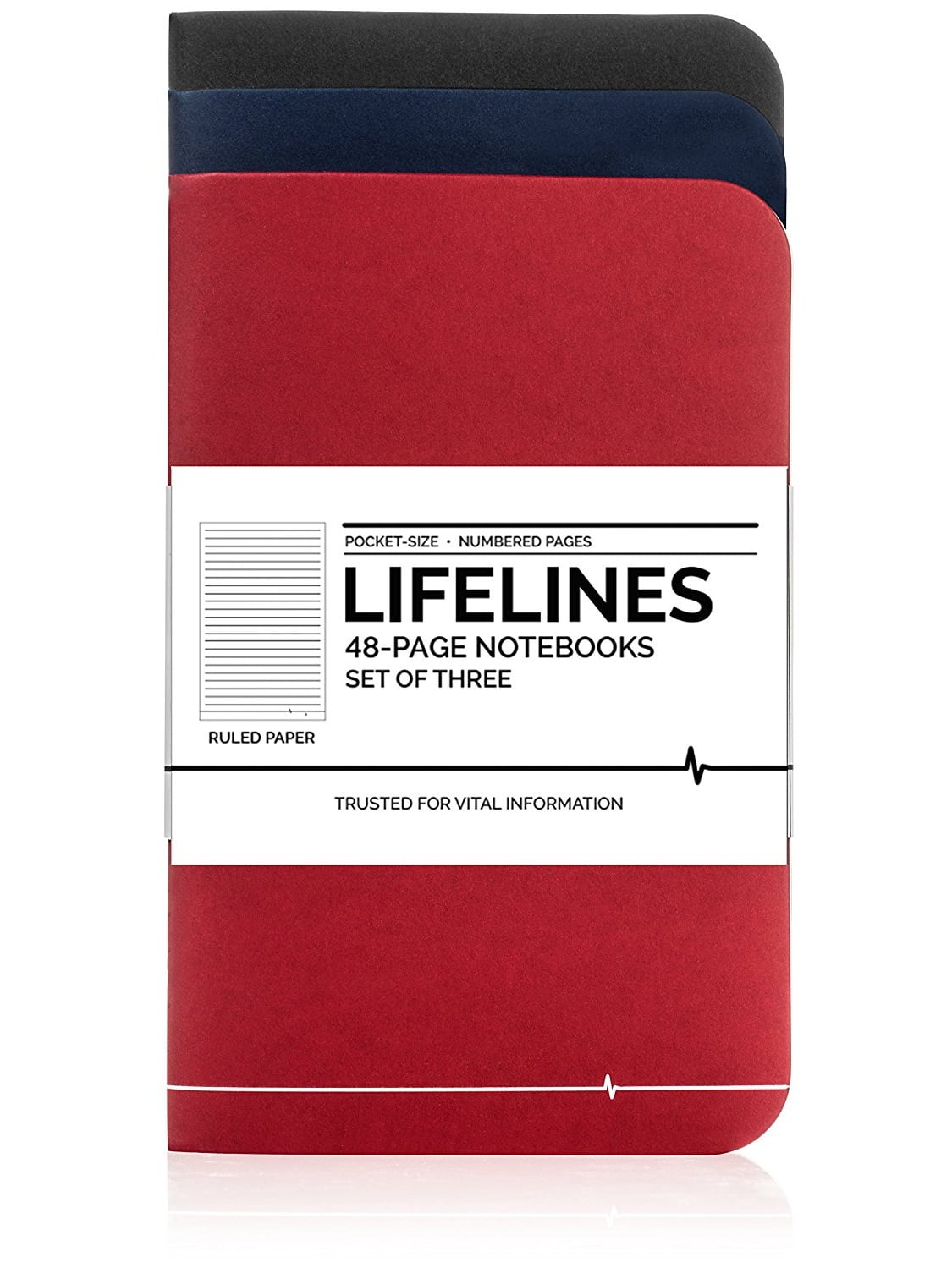 Mini Moleskine Pocket Notebooks - Set of 3