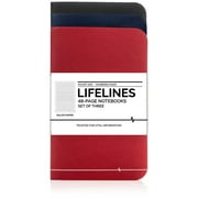 Lifelines Small Pocket Notebook Ruled | Numbered Pages 3.5 x 5.5 inches (Pack of 3)