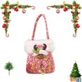 thumbnail image 1 of Lifellery Christmas Tote Bag, Reusable Christmas Bag with Cute Pattern Design Cloth Basket for Candy, Bring Warm Wishes, Durable, 1 of 7
