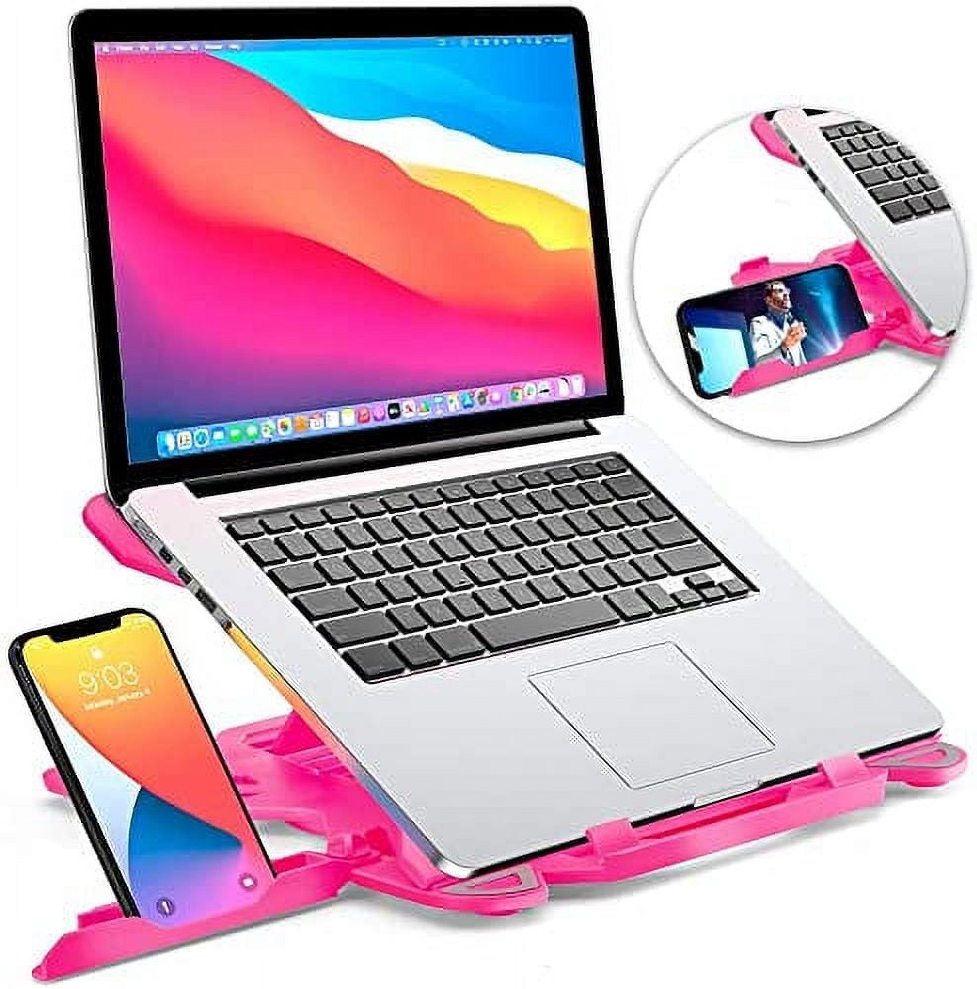 Lifelong Adjustable Laptop Stand with Iphone stand for Desk 17 inch