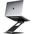 thumbnail image 1 of Lifelong Portable Pulpit Laptop Riser for Desk, Bed, Lap, Ergonomic Loptop Holder Adjustable Ht Upto 20' and Compatible with All, 10 13 15 17Inch, Patented Securestop, Notebook Stand, 1 of 5