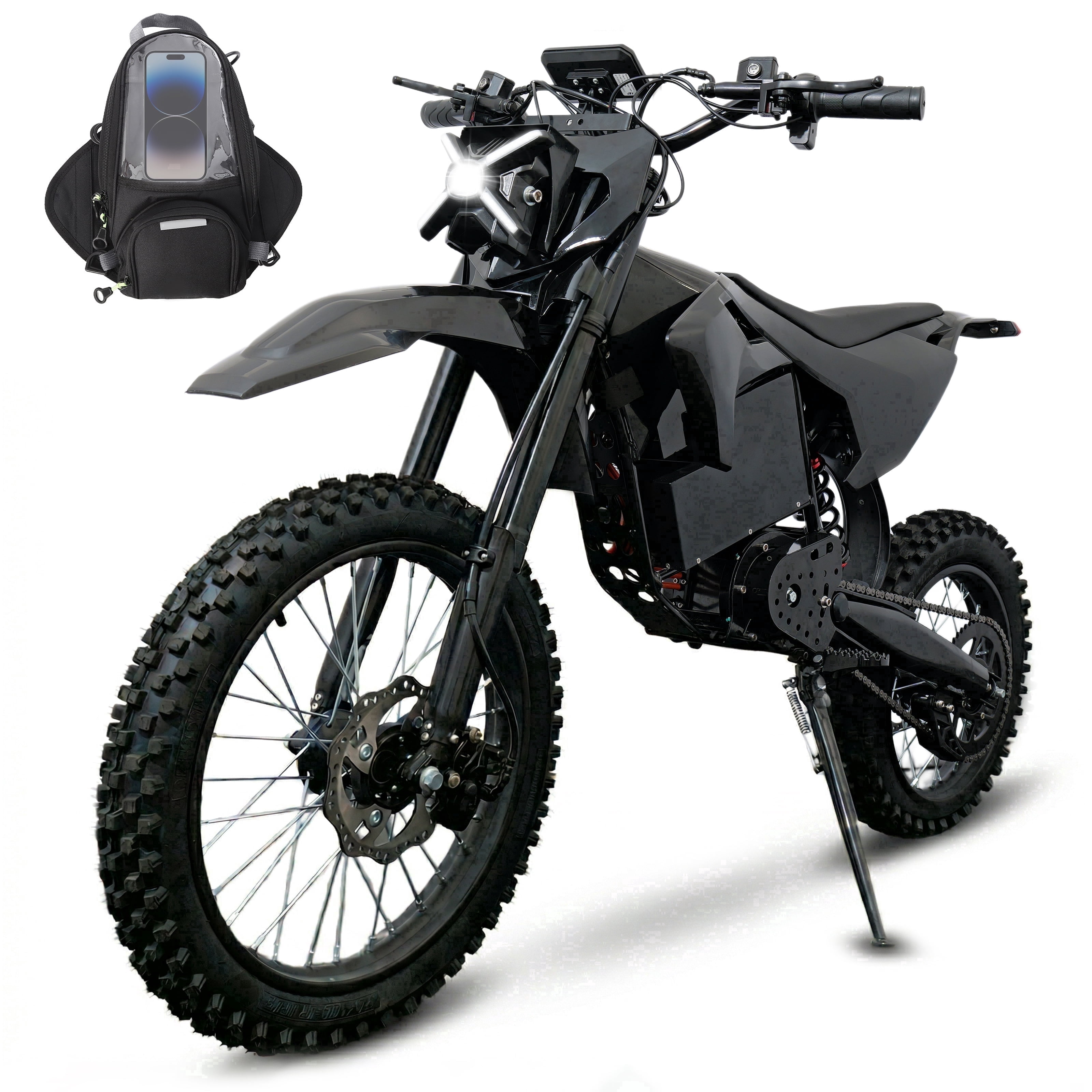 Lifemagic M9 Pro Electric Dirt Bike, 5500 Peak Mid- Drive Motor, 56 Mph Max Speed Ebike, 60V 30AH Bttery with 60 Miles Max Range, 17''/14'' Off-Road Tires, Hydraulic Brakes & Dual Shock Absorption