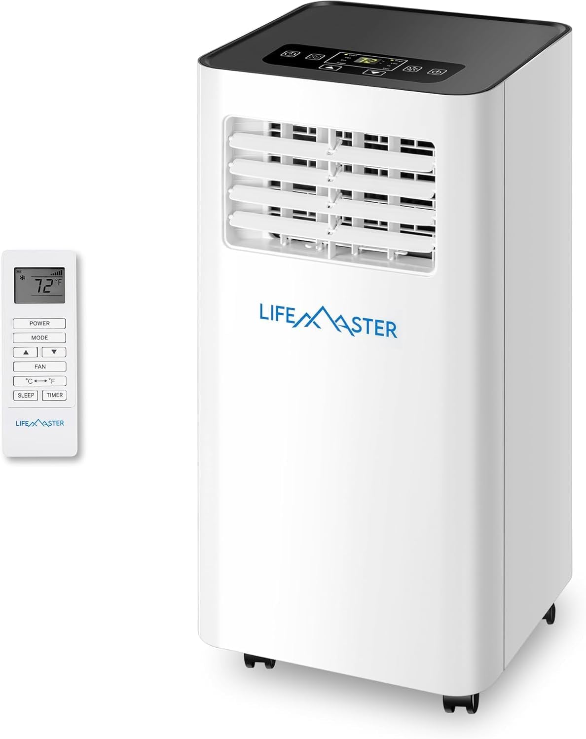 Lifemaster 10,000 BTU Portable Air Conditioner, 3-in-1 AC Unit with Remote & Installation Kit for Rooms up to 450 sq ft – Home, Office & Dorm Use