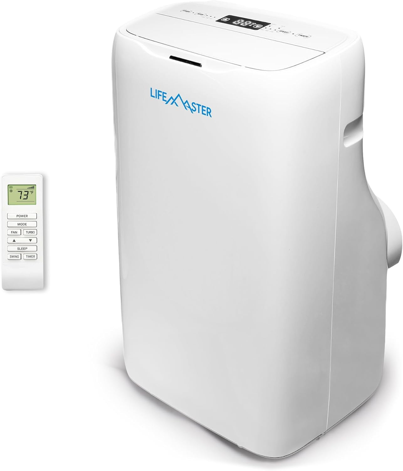 Lifemaster 14,000 BTU Dual Hose Portable Air Conditioner for 600 square feet rooms with 3 Operation Modes Dehumidifier, Cooling, and Fan, Suitable for Home, Office, School, & Business Rooms