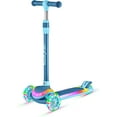 thumbnail image 1 of Lifemaster 3-Wheel Kids Scooter with Multi-Color Lights on Deck & Wheel – 5-Height Adjustable Handlebar, Wide Anti-Slip Deck, Child Safety Certified, Boys & Girls Ages 3+ Supports Up to 150 lbs, Blue, 1 of 6