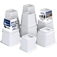 thumbnail image 1 of Lifemaster Furniture Riser Set - 16 Pieces Non-slip Design Furniture Leg Riser fits with Bed, Chair, Table, Sofa, Desk, and Couches - White, 1 of 8